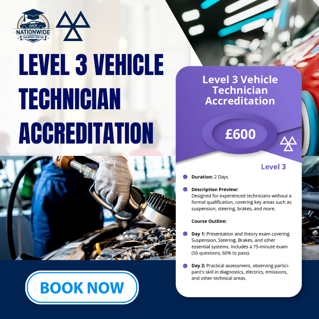 COMPLETE MOT TESTER CERTIFICATION PACKAGE Level 3